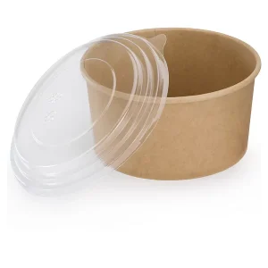 BARQUETTE EN CARTON KRAFT RONDE avec couvercle pcs